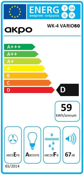 Digestor WK-4 Vario Eco 60 čierna