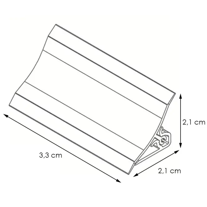 Lišta ku kuchynskej doske 3 m 20x20 – Dub Hamilton LWS-073,2
