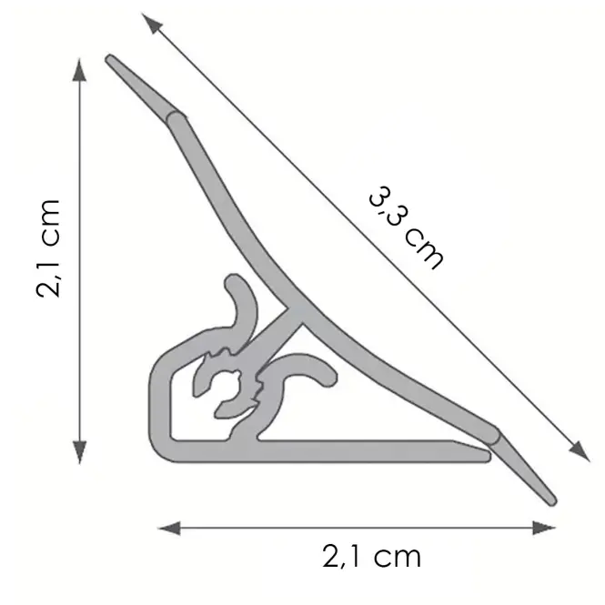 Lišta ku kuchynskej doske 3 m 20x20 – Dub Hamilton LWS-073,3