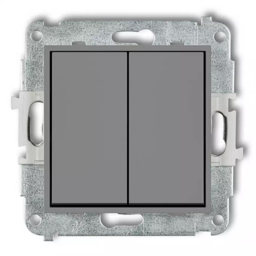Vypínač mini sivý mat 27MWP-2