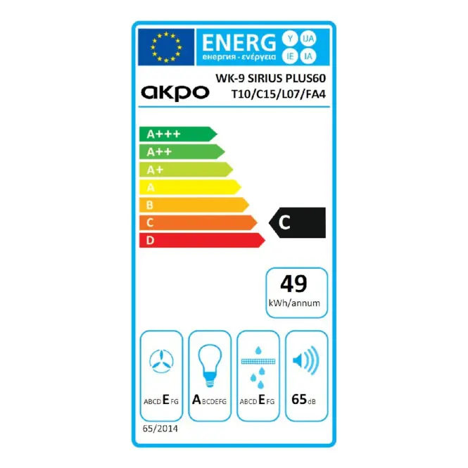 Digestor WK-9 Sirius Plus 60 čierna