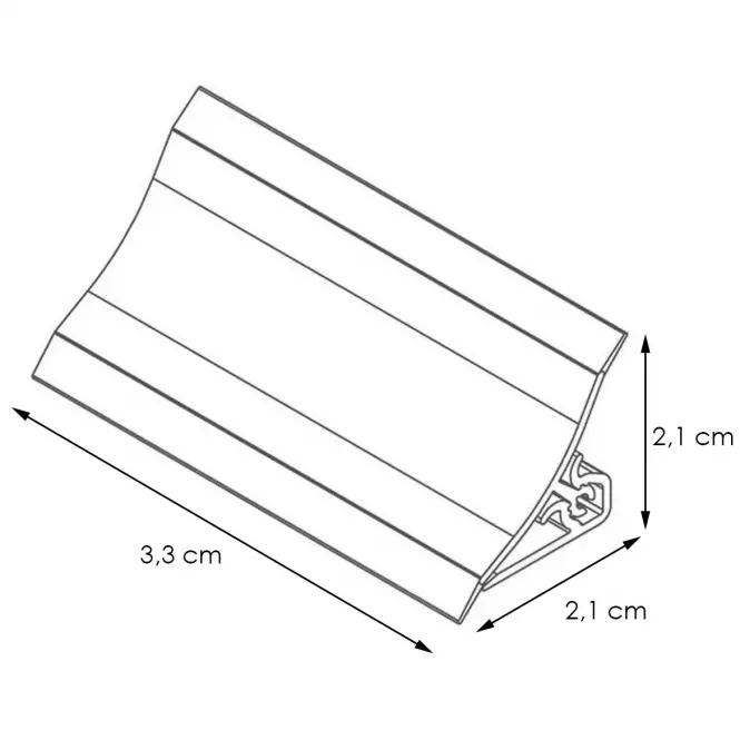 Lišta ku kuchynskej doske 3m 20x20 – Čierny kameň  LWS-116,2