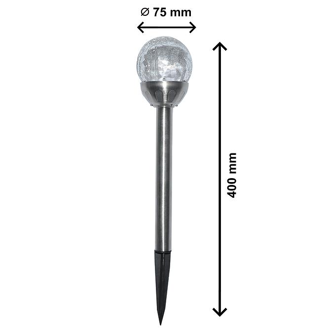 Solárna LED lampa 2 guľa 11
