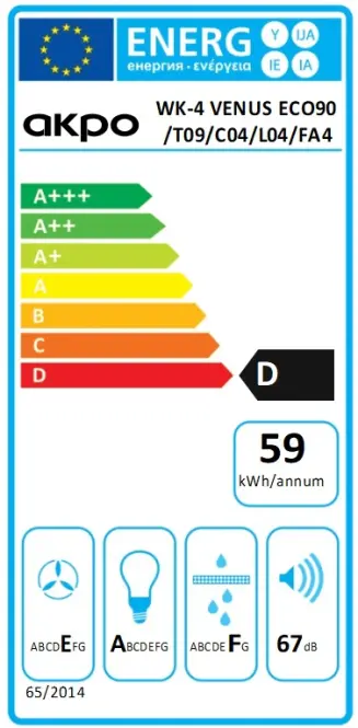 Digestor WK-4 Venus Eco 90 čierna,9