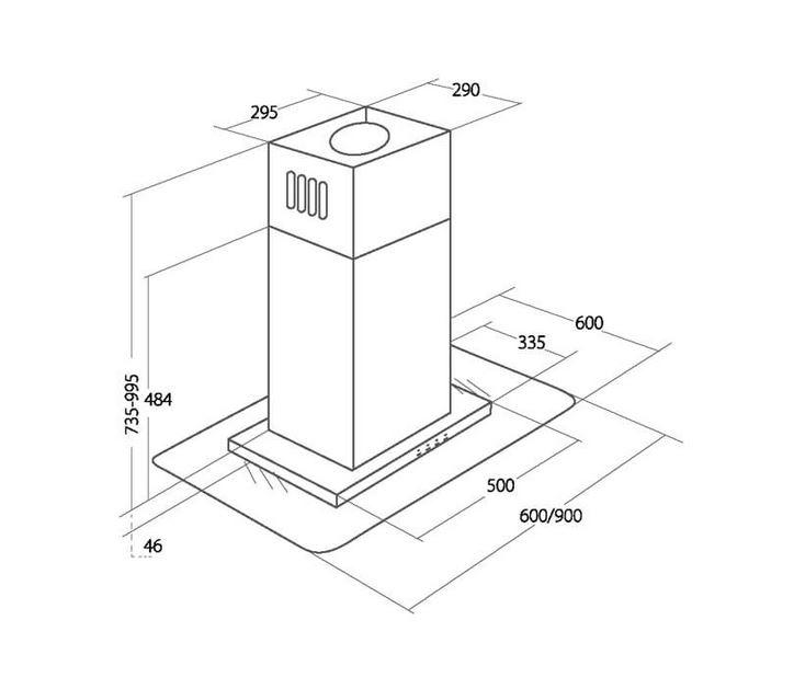 Digestor WK-9 Isla Mirage 60 inox