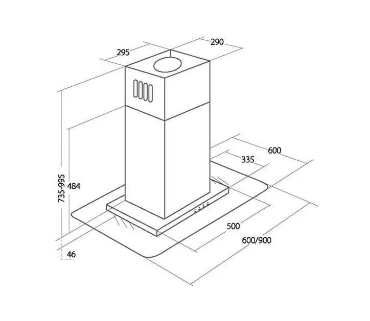 Digestor WK-9 Isla Mirage 90 inox,5