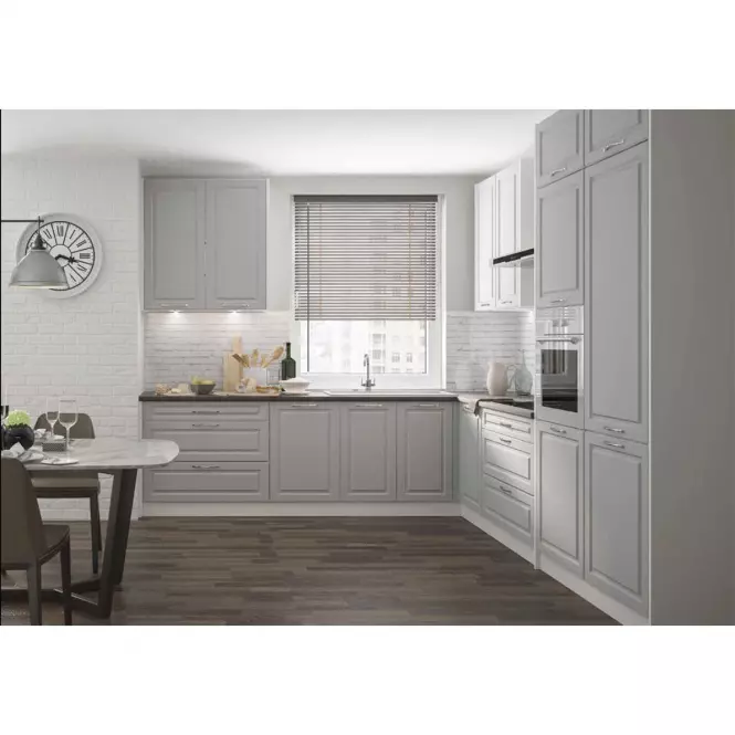 Kuchynská linka Emporium W3S/90 light grey stone/biela