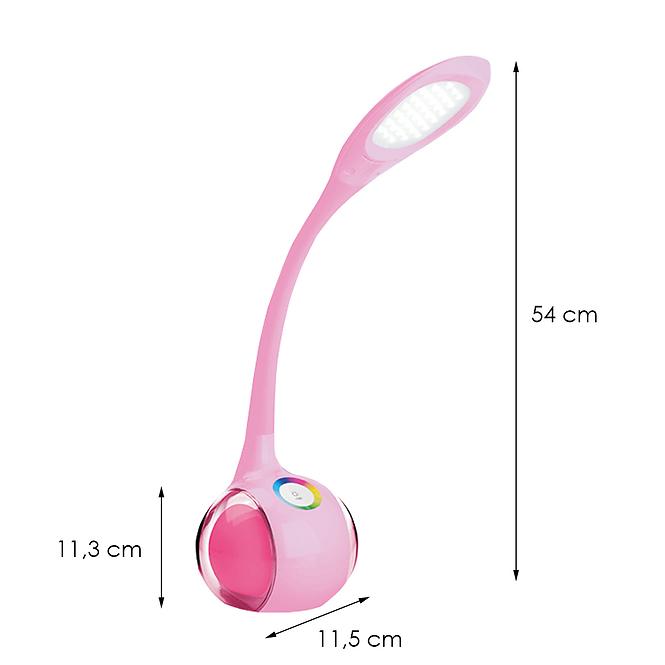 Kancelárska lampa Celebes LED ružová,3