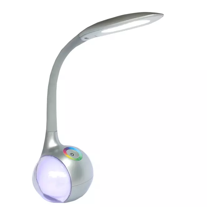 Kancelárska lampa Celebes LED strieborná