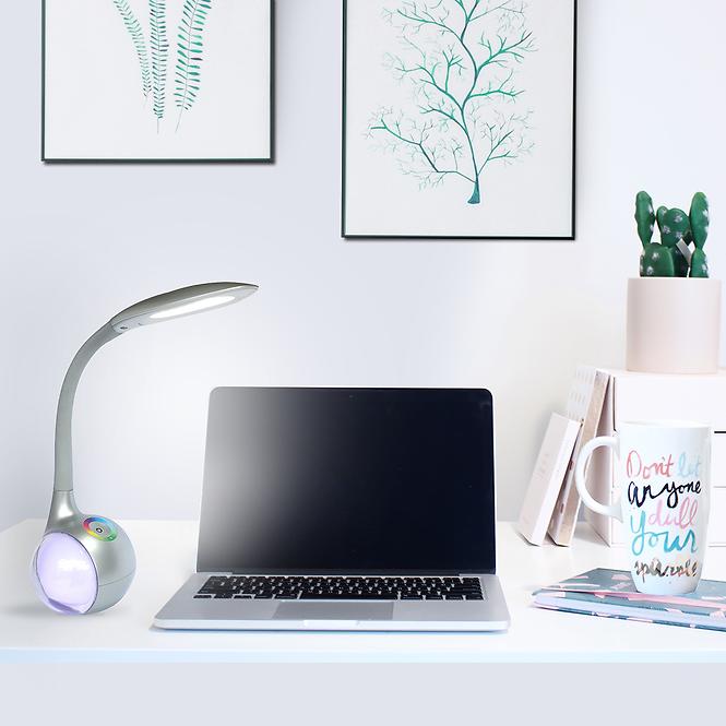 Kancelárska lampa Celebes LED strieborná,4