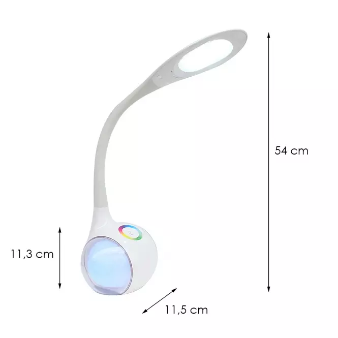 Kancelárska lampa Celebes LED biela