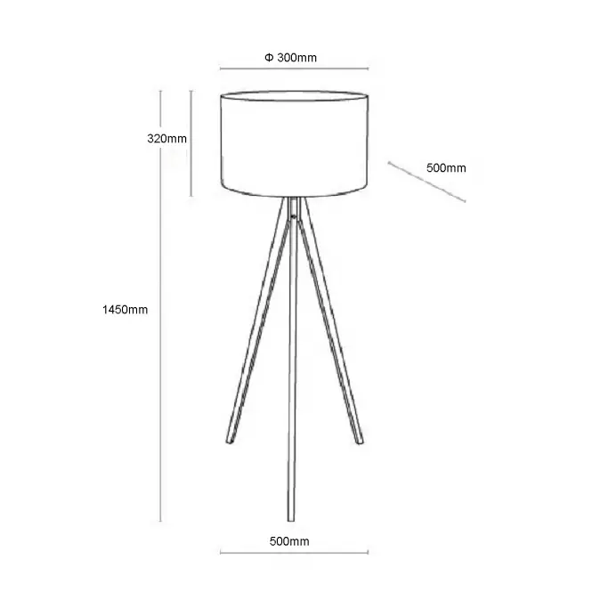 Stojacia lampa Treviso 5039 čierna LP1