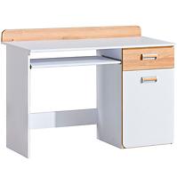 Písací stôl Lorento 10 brilantná biela/dub nash