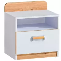Nočný stolík Lorento 12 brilantná biela/dub nash