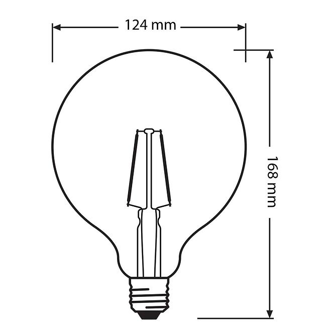 Žiarovka LED OSRAM G125 E27 6,5W 2700K,3