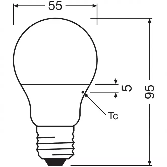 Žiarovka LED OSRAM A40 E27 4,9W 4000K,3