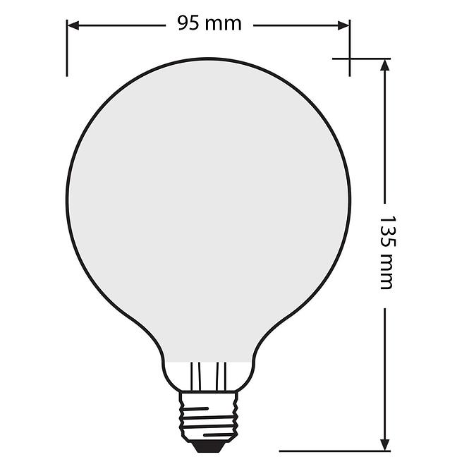 Žiarovka LED OSRAM G95 E27 6,5W 2700K