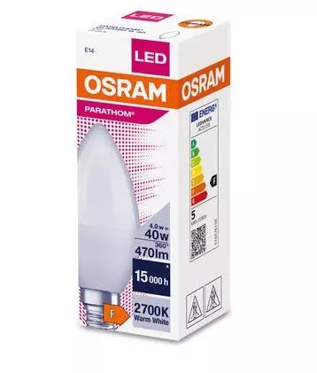 Žiarovka LED OSRAM B40 E14 4,9W 2700K,2