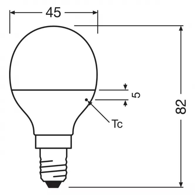 Žiarovka LED Osram E14 P45 4,9W 2700K 2 ks