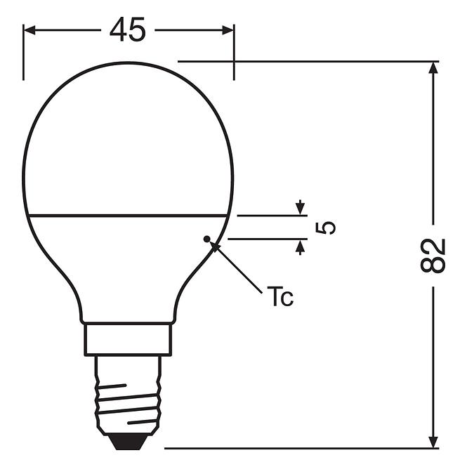 Žiarovka LED Osram E14 P45 4,9W 2700K 2 ks