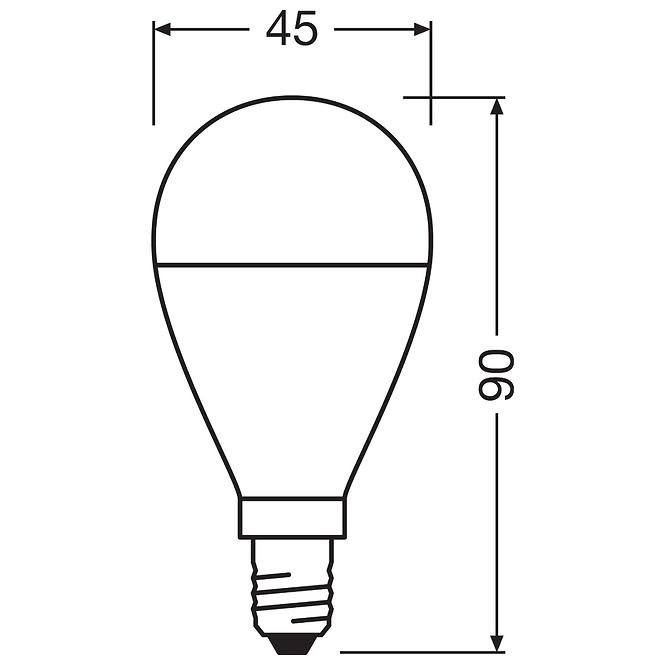 Žiarovka LED OSRAM E14 G45 7W 3000K