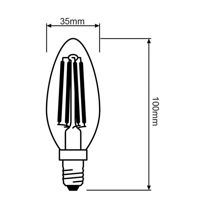 Žiarovka OSRAM LED Fila Value  E14 4W 40W 470LM 827