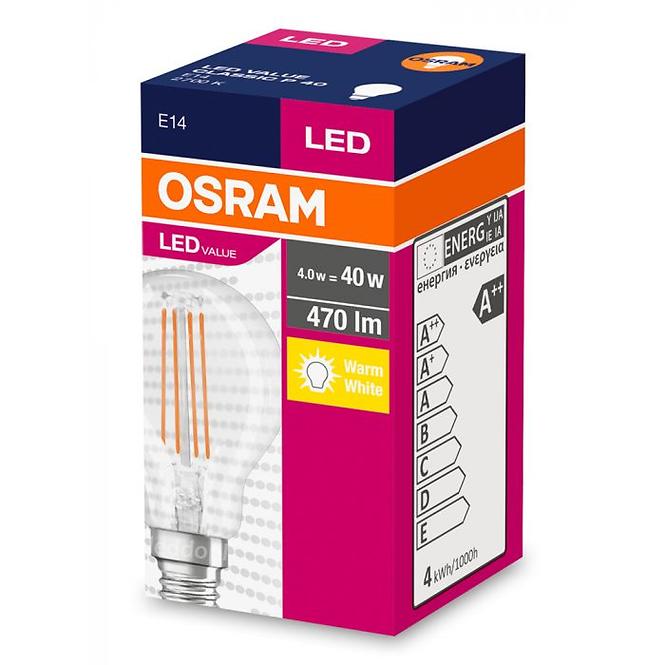 Žiarovka OSRAM LED Value ND FIL CL P40 E14 4W 40W 470LM 827