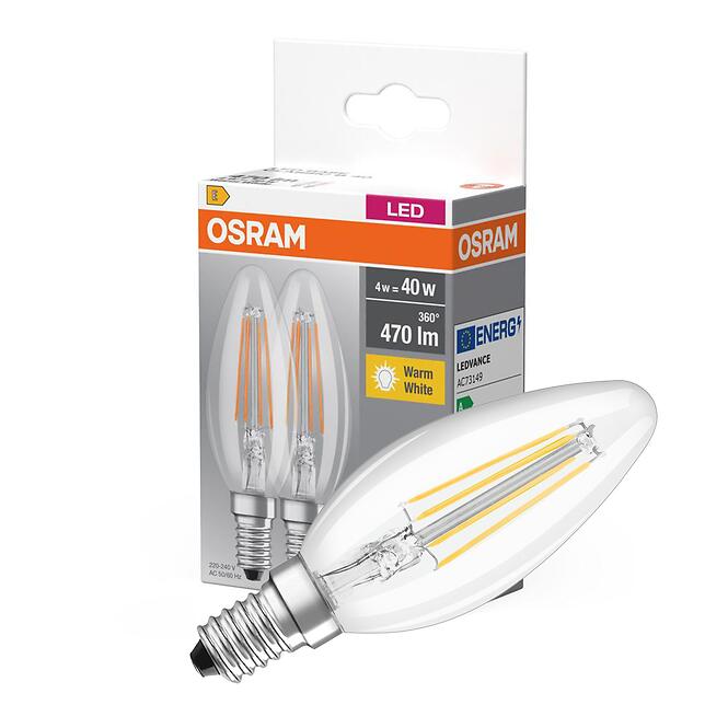 59ZO ŻARÓWKA LED FILAMENT 4W/827 E14 VALUE CLB KLAR