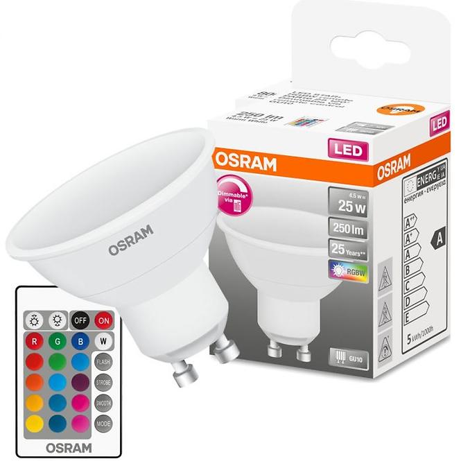 OSRAM LED STAR GU10 RGBW 4,5W 25W + PIL 