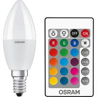 Žiarovka LED OSRAM E14 RGB B35 4,9W s diaľkovým ovládaním