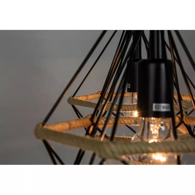 Luster Piramida 8803/2 Black+Sznur Lw2