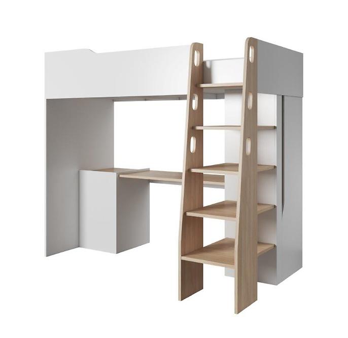 Poschodová posteľ BUBU sub jantárový/biely