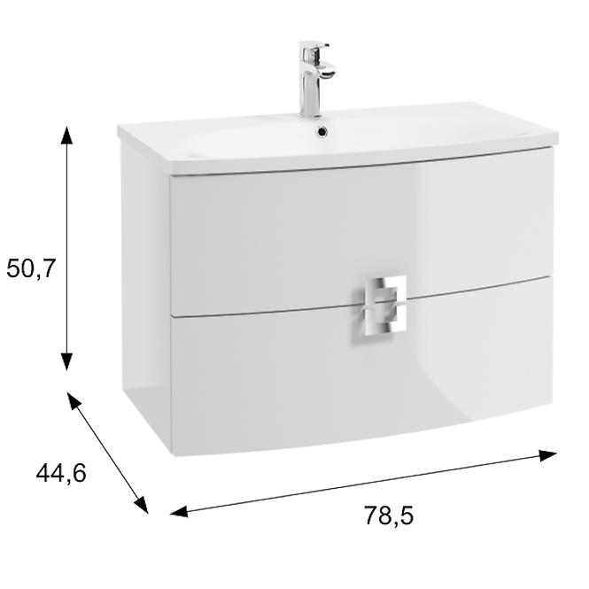 Skrinka DECO 80 0D2S biela