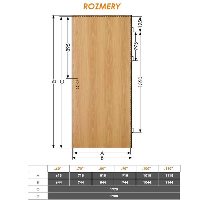 Dvere vnútorné Norma Decor 1 90P dub európsky B639