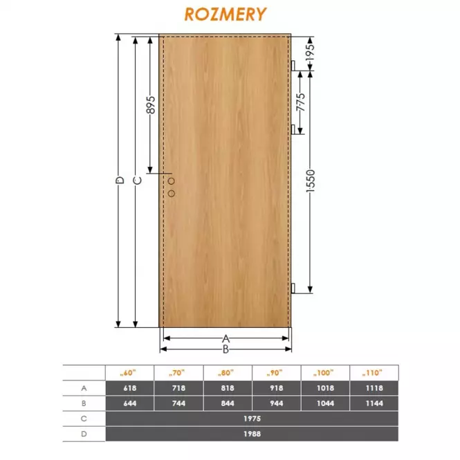 Dvere vnútorné Norma Decor 1 90P dub európsky B639,4