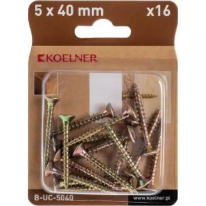 Tvrdená skrutka so zápustnou hlavou 5 x 40mm