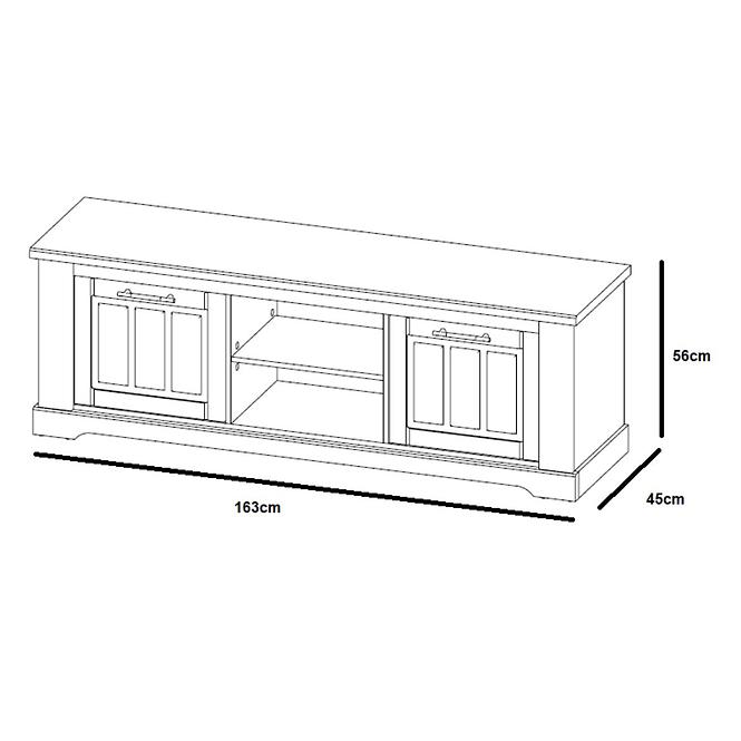 TV stolík 25 Country 2d dub stirling/borovica andersen