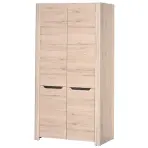 Skriňa Desjo 05 98cm – dub san remo/hnedá uni, dvojdverová