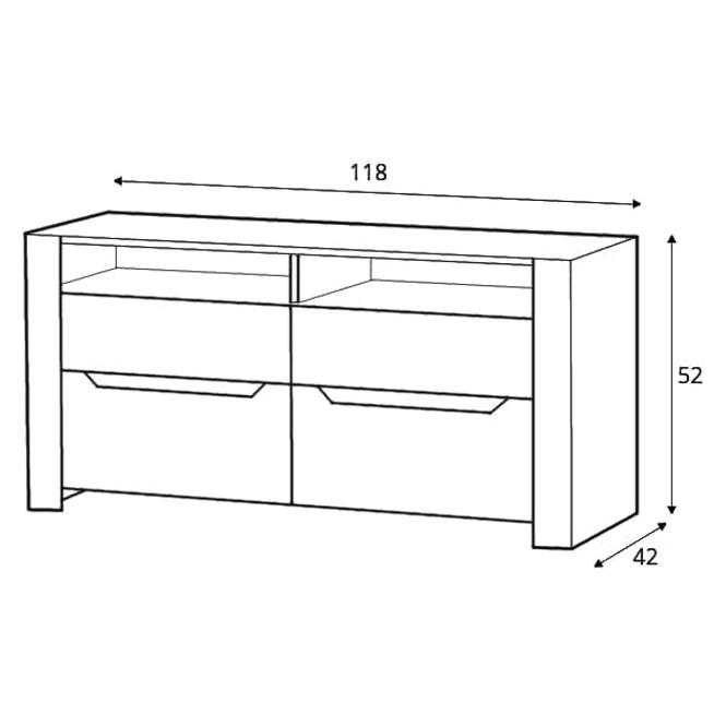 TV stolík 21 DESJO 2d dub san remo