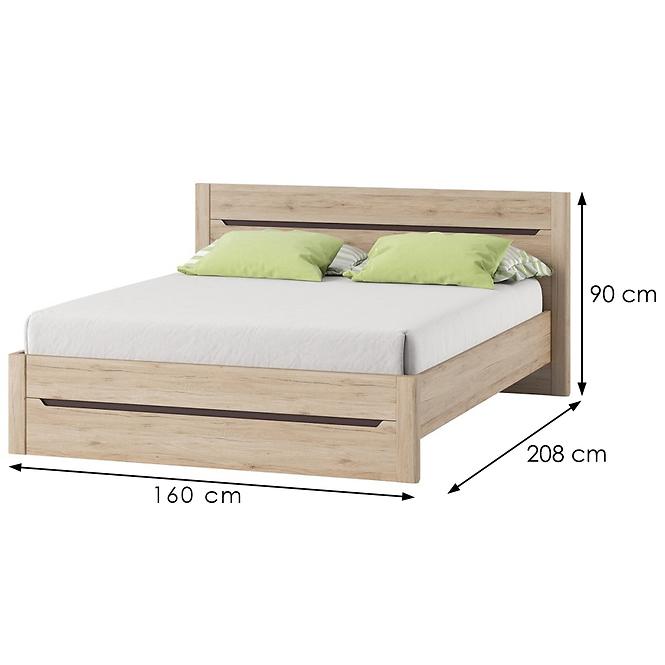 Posteľ 50 DESJO 160x208 dub san remo,2