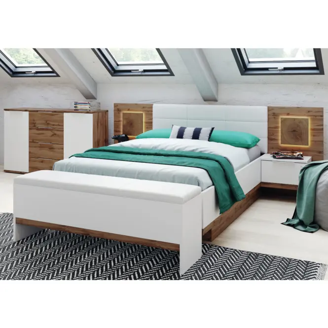Lavica 65 Livorno dub wotan/biela