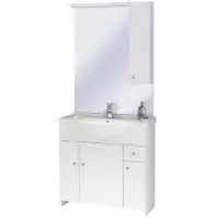 Kúpeľňový set skrinka s umývadlom + zrkadlo  Bratislava D85 
