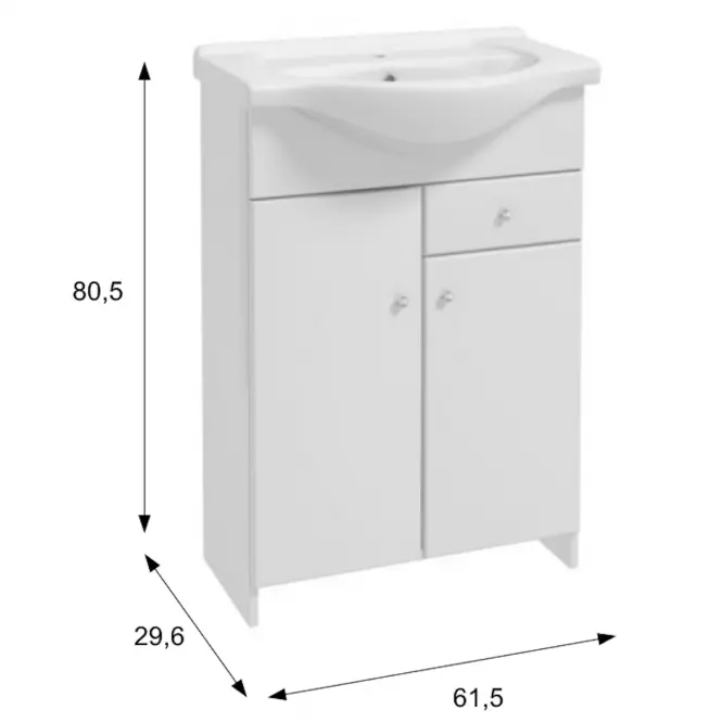 Kúpeľňová zostava Mercado D65 2D1S,4