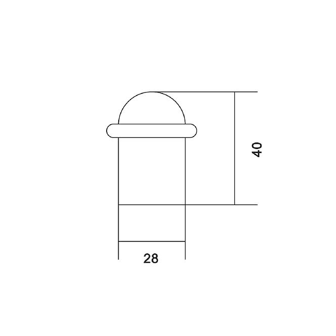 Doraz dverí M38L nikel,2