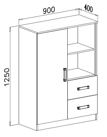 Komoda NR-6 Trafiko 90 ružové