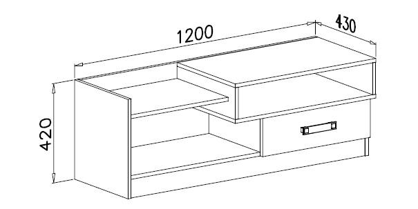 TV stolík NR-10 Trafiko 120 ružové