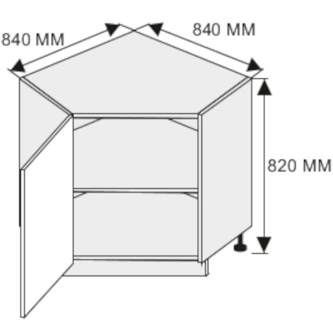 Skrinka do kuchyne Essen grey D12r/90
