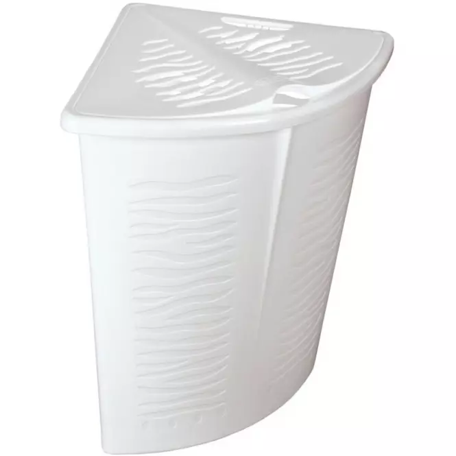 Rohový kôš  Zebra 45l 1402 biela