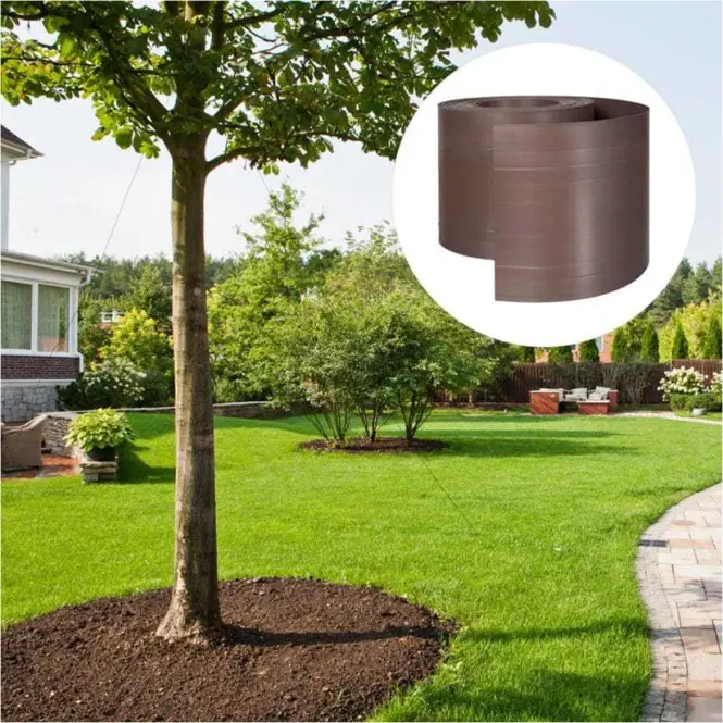 Záhradný obrubník 15 cm x 9 m hnedý,3