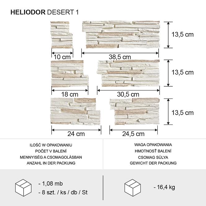 Betónový Obkladový Kameň Heliodor Desert 1 Rohový